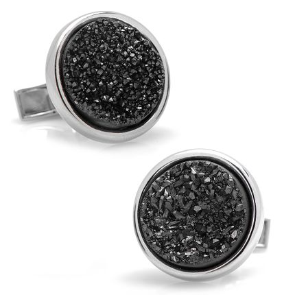 Black Druzy Cufflinks