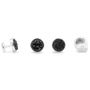 Black Druzy Stud Set