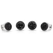 Black Druzy Studs