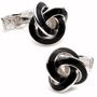 Black Enamel Knot Cufflinks