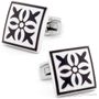 Black Flower Shield Cufflinks