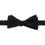 Black Formal Pinstripe Silk Bow Tie