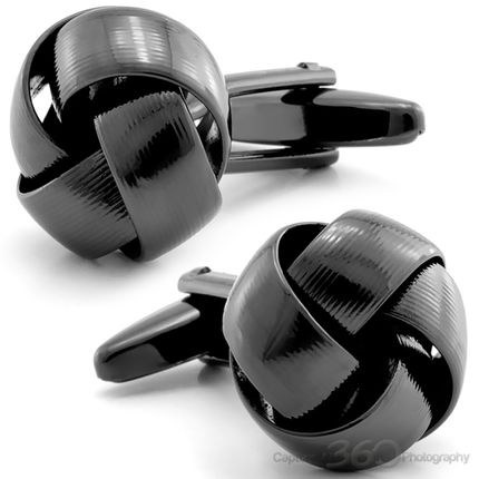 Black Karma Knots Cufflinks