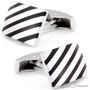 Black Liquorice Candy Onyx Stripe Cufflinks