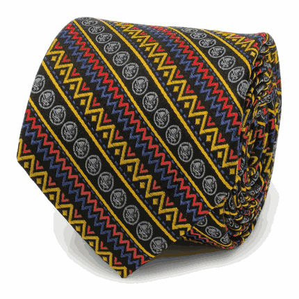 Black Panther Tribal Stripe Men's Tie