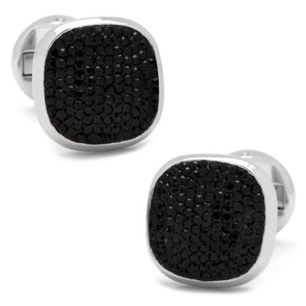 Black Pave Crystal Cufflinks
