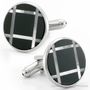 Black Plaid Cufflinks