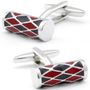 Black & Red Cylinder Cufflinks