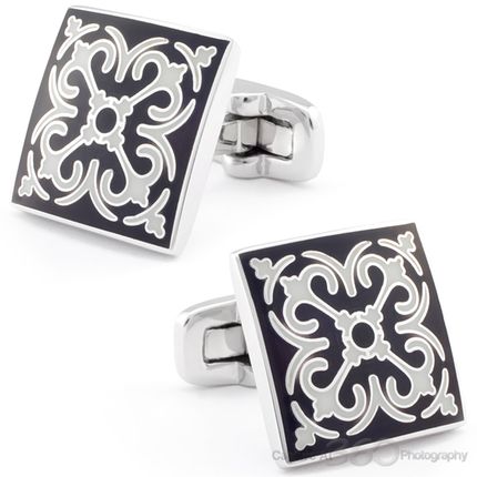 Black Regal Shield Cufflinks