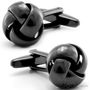 Black Sleek Knots Cufflinks