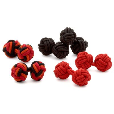 Black Tie Silk Knot Cufflinks
