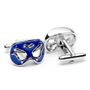 Blue And Black Mardi Gras Venetian Mask Cufflinks