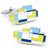 Blue And Green Mondrian Cufflinks