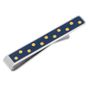 Blue and Yellow Bowtie Cufflinks and Tie Bar Gift Set