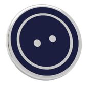 Blue Button Lapel Pin