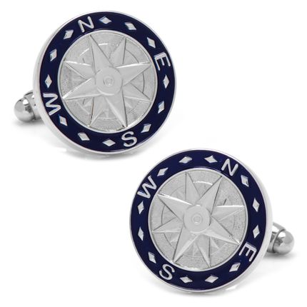 Blue Compass Cufflinks