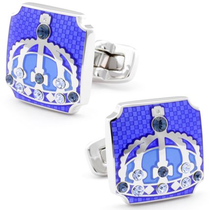 Blue Crown Cufflinks