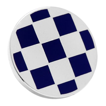 Blue Diamond Checker Lapel Pin
