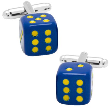 Blue Dice Cufflinks