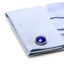 Blue Faceted Cats Eye Cufflinks