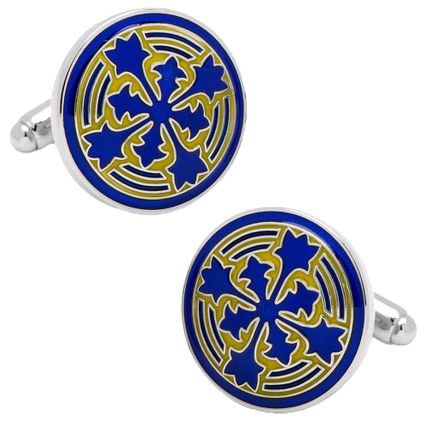 Blue Firenze Petal Cufflinks