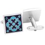 Blue Floral Tile Cufflinks