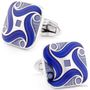 Blue Florentine Swirl Cufflinks