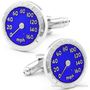 Blue French Speedometer Cufflinks