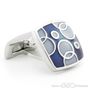 Blue Gray Bubble Cufflinks
