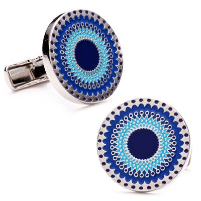 Blue Kaleidoscope Cufflinks