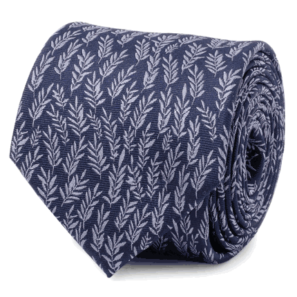 Blue Leaf Men's Tie