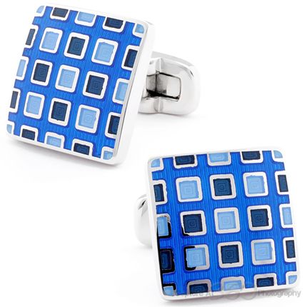 Blue Mini Square Cufflinks