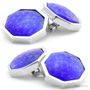 Blue Octagon Mist Cufflinks
