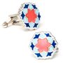 Blue/Pink Bloom Cufflinks