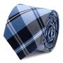 Blue Plaid Silk Cotton Tie