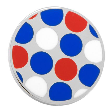 Blue Polka Dot Lapel Pin