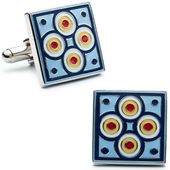 Blue Quad Circles Cufflinks