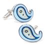 Blue Retro Paisley Cufflinks