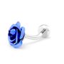 Blue Rose Flower Cufflinks