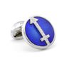 Blue Round Diamond Cufflinks