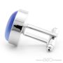 Blue Round Love Cufflinks