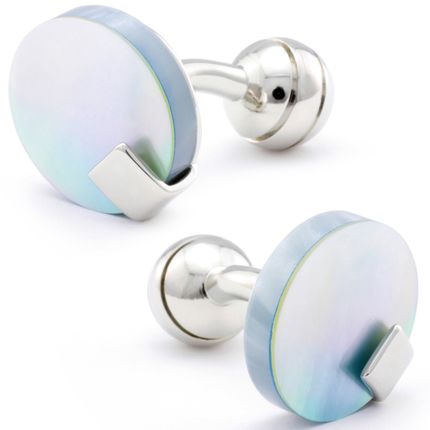 Blue Sea Truth Round Cufflinks
