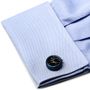 Blue Stainless Steel Functional Watch Cufflinks