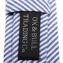 Blue Striped Cotton Skinny Tie
