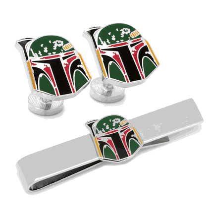 Boba Fett Cufflinks and Tie Bar Gift Set