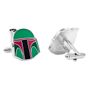 Boba Fett Helmet Cufflinks Tie Bar Gift Set