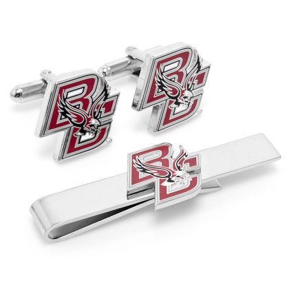 Boston College Eagles Cufflinks And Tie Bar Gift Set