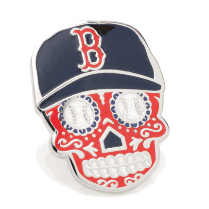 Boston Red Sox Sugar Skull Lapel Pin