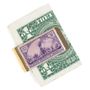 Brass Train Stamp Coin Money Clip