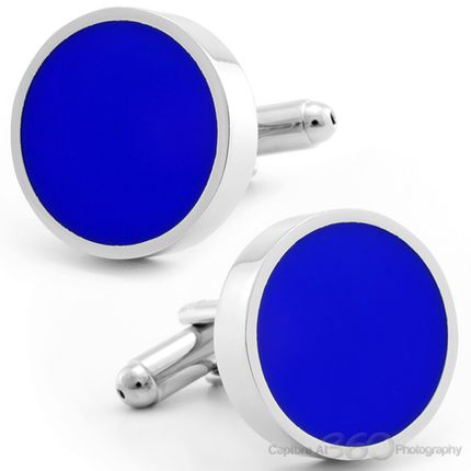 Bright Blue Spot Cufflinks